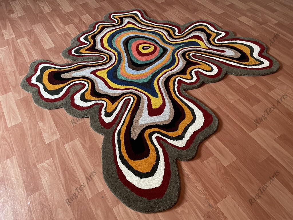 ラグ・カーペット USED HAND MADE RUG Amazon.com: RugTex Arts Area Rug - 7' x 7' Round, Multi